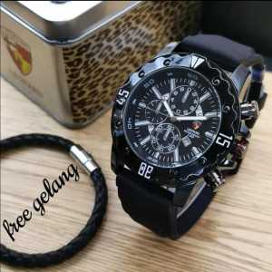 EDISI TERBATAS || JAM TANGAN PRIA LEOPARD 002 JAM PRIA ANALOG RUBBER FREE GELANG WATCHES ANTI AIR