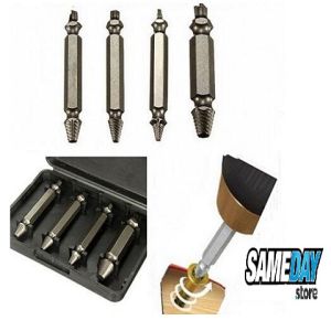 Screw Extractor Tap Balik Set Pencabut Baut Rusak Patah Set 4pcs