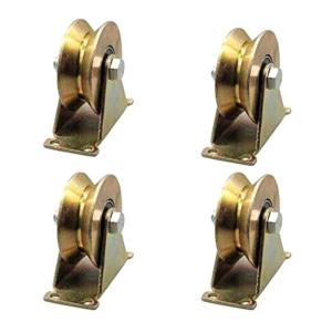 1.2in V Groove Wheel Pulley Sliding Gate Wheel Heavy Duty Caster Rigid Track Roller Rolling Gate Wheels Electroplated