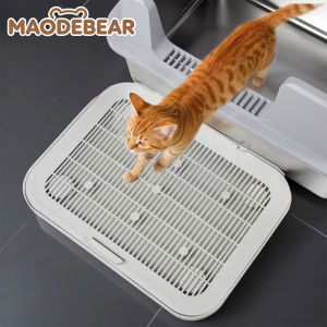 MAODEBEAR Double Layer Cat Litter Mat Perangkap Pasir Kucing Anti Slip Easy Clean Sand Trapping Pad