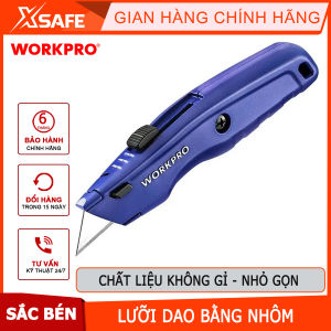 Dao tiện ích có lưỡi cắt bằng nhôm có thể thay đổi lưỡi dao nhanh chóng Workpro - WP213009