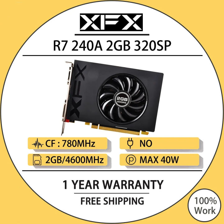 USED XFX R7 240 2GB Graphics Card GPU Radeon R7 240A 2GB AMD Video ...
