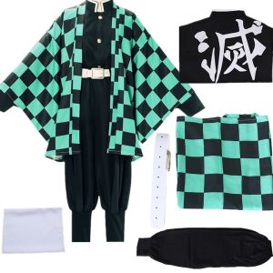 Kamado Tanjirou role-playing costumes wigs swords Halloween anime role-playing cartoons childrens clothing adult gifts