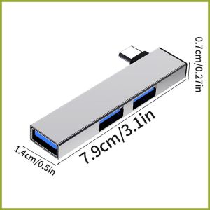 Bộ Chia 3 Cổng USB 3.0 / Type-C Sang 3 Cổng USB - Hub Mở Rộng Cổng USB Cho Máy Tính