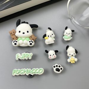 Set 8 Sticker Charm 3D chủ đề P0chacc0 Mayto gắn Dép Cross Dép Sục Cá Sấu JB-187