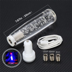 12/24V LED Car Gear Shift Knob Handle Extender Light RGB Manual Shifter Stick Lever With USB Charger