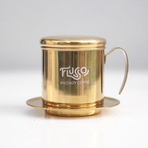 Phin Pha Cà Phê Inox 304 Mạ Vàng Flusso Specialty Coffee-