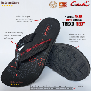 Carvil Trexo Sandal Jepit Anak Laki Fashion Travel Adventure Size 33-37 Desutan Store