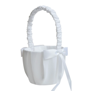 Silk Wedding Basket Kids Handheld Wedding Basket Elegant Satins Basket for Flower Girls or Kids
