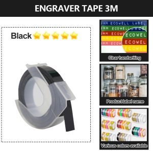 Label Maker Multicolor Embossing Manual Label Maker Dymo 3D 9mm Tape Writer MoTEX Label Printer Mesin Sticker Nama DIY Print Machine
