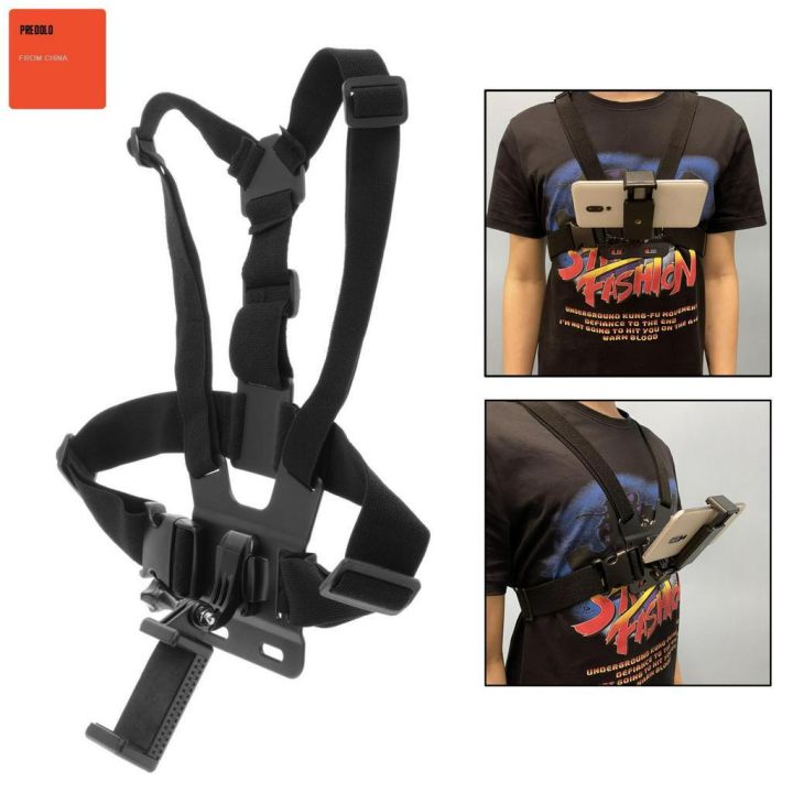 Gazechimp Mobile Phone Body Chest Mount Harness Strap Holder Hands