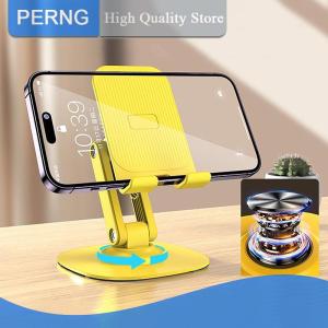 [PERNG] Tehe 360° Rotating Mobile Phone Holder Foldable Desktop Mobile Phone Support Lazy Tablet Portable Mobile Phone Support Stand