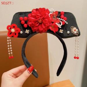 🚚【Local Express Delivery】🚚 Flower Chinese Style Headwear Tassel Ancient Style Headband Princess Hair Hoop Hanfu Headdress Hanfu Hair Clip Women
