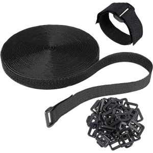 10Meter Hook&Loop Cable Tie Pengikat Kabel Barang Serbaguna Organizer Nylon Fastener Kabel Strap