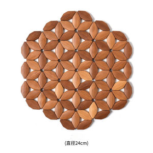 New 24cm Extra Large Meal Mat Household Set Anti scalding and Thermal Insulation Mat Bamboo Restaurant Sandpot Mat Plate Mat Table Mat