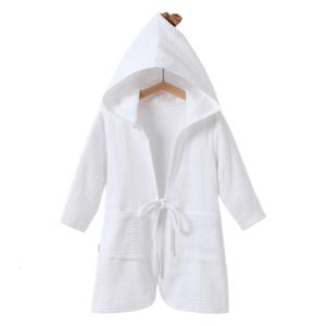 เสื้อคลุมอาบน้ำผ้าคลุมไหล่ปอนโชนุ่มสำหรับเด็กผ้าเช็ดตัวผ้าฝ้ายดูดซับดีสำหรับเด็กวัยหัดเดิน