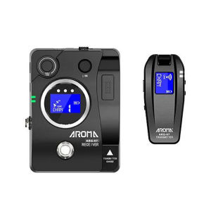 Aroma 5.8G Guitar Wireless System With Mute Tuner Function for Electric Guitar Bass Rechargeable Audio Transmitter Receiver