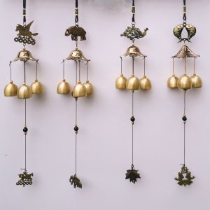 Wind Chime Door Chime Doorbell Bronze Metal Bells Pendants Lucky Tree Prosperous Fortune Decorative