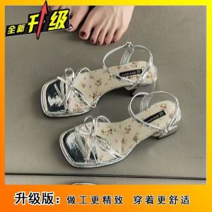 Free Shipping Roman-Style Open-Toe High Heels For Women 2026 Summer New Collection Versatile And Fashionable Single-Strap Sandals