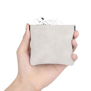 JOANNAUK PU Leather Shockproof Money Change Bag Small Bag Coin Purse Credit Card Holder Case Key Bag Earbuds Storage Bag Memory Card Pouch USB Data Cable Organizer Earphones Storage Bag