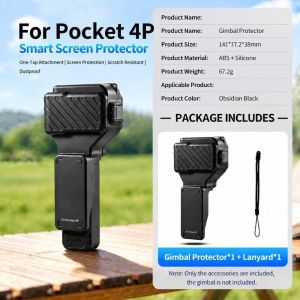 MUNCHX Nhựa Vỏ bảo vệ camera gimbal Vỏ cứng Chống sốc Nắp bảo vệ ống kính Di động Chống trầy xước Miếng dán bảo vệ màn hình Cho DJI Osmo Pocket 4 Pro Phụ kiện máy ảnh