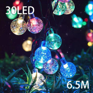 12m 100LED solar lights outdoor waterproof Garden Outdoor LED Bulb Wedding  Christmas String Lights Solar Lamp Crystal Ball