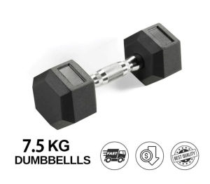 【SG Dliver】 Rubber Coated Hexagon Dumbbell Hex Dumbbells (From 2.5kg to 20kg)Gym Dumbbell