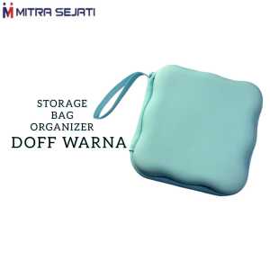 Mitra Sejati Storage Bag Organizer Doff Warna Tas Penyimpanan Charger Handsfree Kabel