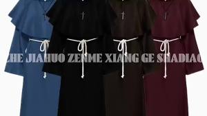 Halloween cosplay Trang Phục Cổ Trang Trang Phục Nhà Sư Thời Trung Cổ Áo Choàng Nhà Sư Trang Phục Pháp Sư Trang Phục Linh Mục COS Trang Phục Sân Khấu Trang