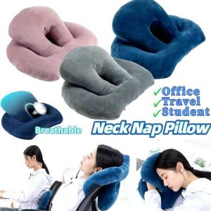 Arm Rest Pillow Soft Plush Velvet Desk Sleep Pillow Breathable Travel Neck Nap Pillow Office Cushion
