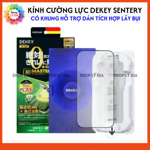 Kính cường lực DEKEY SENTERY có khung hỗ trợ dán cho iPhone 17 Pro Max/Air/16 Pro Max/15 Pro Max/15 Pro/14 Plus/13/12/11/X/XS Max