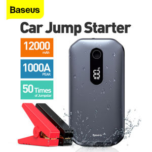 BASEUS จั้มสตาร์ท & พาวเวอร์แบงค์ 1000A สูงสุด 12000mAh สตาร์ทกระโดดแบบพกพา (สูงสุด 6.0L แก๊สหรือ 3.5L ดีเซลเครื่องยนต์) 12V พลังงานแบตเตอรี่รถยนต์แบบพกพา