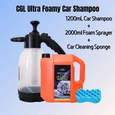 CGL Car Wash Shampoo [1.2L] Ultimate Nano Car Wash Foam Nano Snow Wash Shampoo For Car Wash Wax Sabun Kereta Cuci 2 in 1 Snow Foam Shampoo Car Wash Liquid Soap