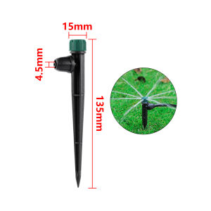 5 cái vòi phun nước tán xạ tròn 360 ° có thể điều chỉnh dòng chảy vòi phun nước Vườn Nhà Kính hoa cỏ