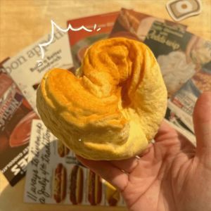 FLEURS Slow Rising Simulated Bread Toast Squeeze Finger Suction Simulation Sensory Fidget Toy Creative Foam Slow Rising Squishy Toy Adults