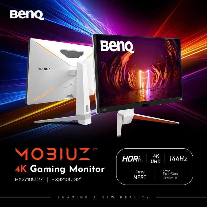  BenQ MOBIUZ [EX2710U/EX3210U] Gaming Monitor 4K UHD, IPS, 144Hz