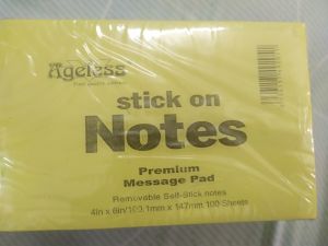 [HCM]Giấy note vàng bản lớn Ageless 4x6 inch(10x147cm)xấp 100 tờ