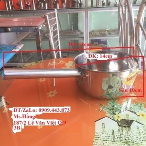 Gáo INOX cao cấp cán dài cỡ trung Đường kính gáo 14 cm-GD14I3-