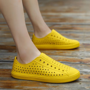 Frank Nativ ผู้ชายฤดูร้อนรองเท้าแตะยี่ห้อ Clogs รองเท้าชายหญิง Coqui Jefferson Slip-Proof Sanda ผู้ใหญ่ Hollow-Out รองเท้ากันน้ำ36-45