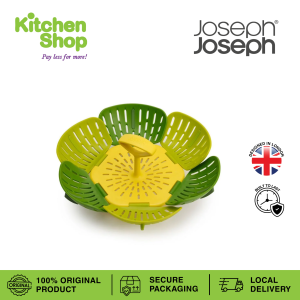 Joseph Joseph Bloom™ Folding Steamer Basket (Green) | BPA-Free | Easy-Lift | Food Steamer | Space-Saving