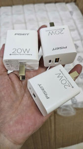 sạc nhanh Pisen 20W 2 cổng Type C và USB sạc nhanh An Toàn Siêu Bền CHính hãng BH 12 tháng