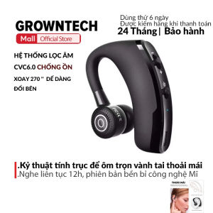 Tai nghe bluetooth mini không dây GrownTech V9 gắn chip bluetooth CRS kèm mic-mút đệm siêu êm