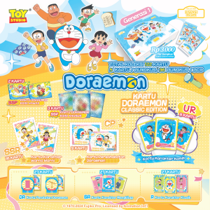 Toy Studio Mainan Anak Kartu Doraemon Collection Trading Card Kartu Koleksi Gacha Lisensi Resmi