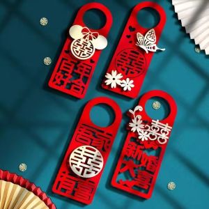 Wedding room decoration wedding door handle small pendant decoration creative wedding words door hanging decoration new house wedding room wedding supplies