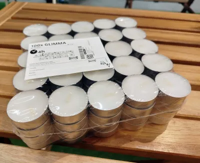 «IKEA» 100pcs Unscented Tealight Candle ▌4 hr Burning ▌Lilin
