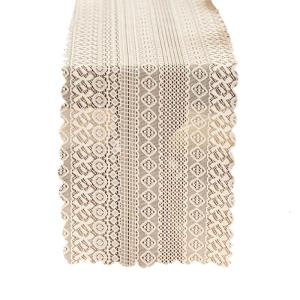 Openwork Table Cover Waterproofs Polyester Materials Machine Washable Tear Resistant for Indoor Outdoor Use