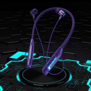Original 120 Hours Standby Game Sports Wireles Headset Breathing Lamp Hanging Neck Waterproof Subwoofer with Mic Support TF Card Bluetooth Earphone Earplug