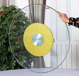 Tempered rotating glass table top with base dining table glass turntable 50-80cm
