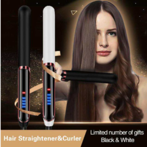 Heating Fast Hair Straightener Hair Curler Negative Ion Hair Flat Iron Ceramic