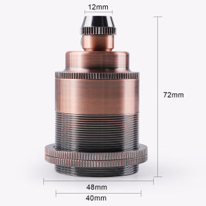 ZEEMIN  Christmas and Halloween giftsE27 DIY Lamp Base Vintage Lamp Socket Brass Ceramic Antique Lighting Fixture Pendant Lampshade Holder Edison Bulb Base Fitting